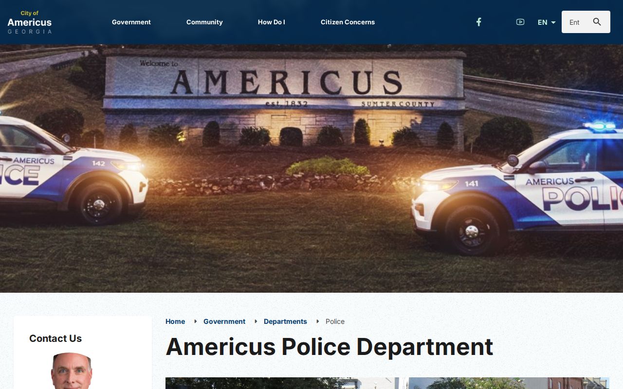 Official Americus Police Department webpage