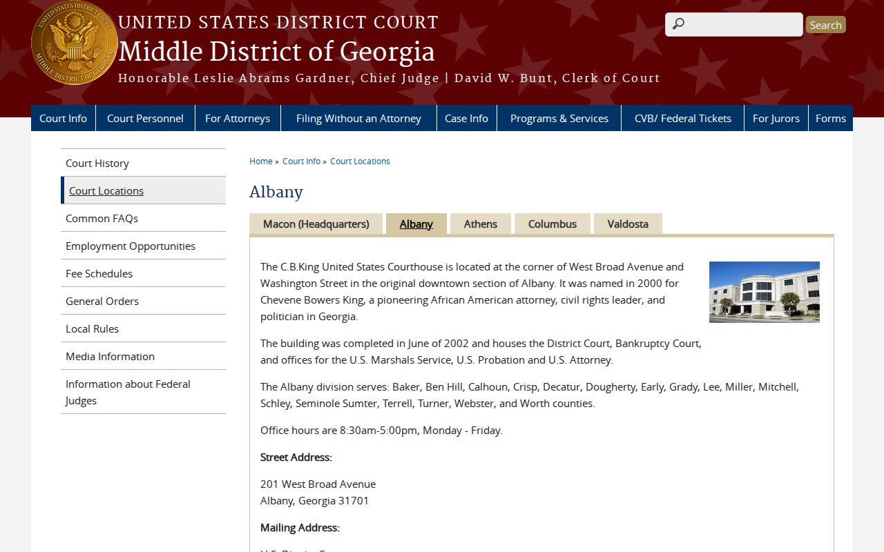 Federal criminal court records serving Sumter County