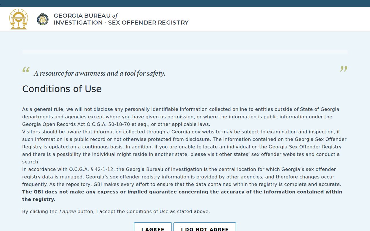 Sumter County sex offender registry search interface